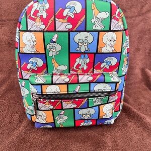 Nickelodeon Mini Squidward Backpack W/ Clarinet Zipper